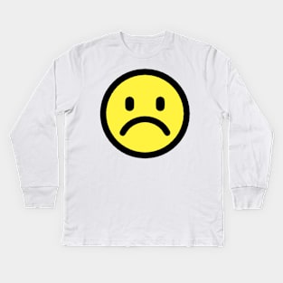 Sad Face Emoji :( Kids Long Sleeve T-Shirt